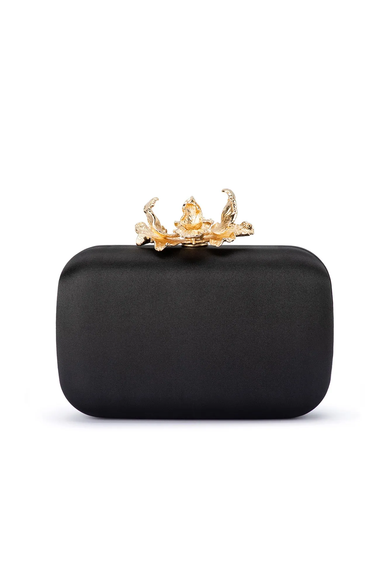 Adele Black Orchid Clutch sold by Blue Bungalow