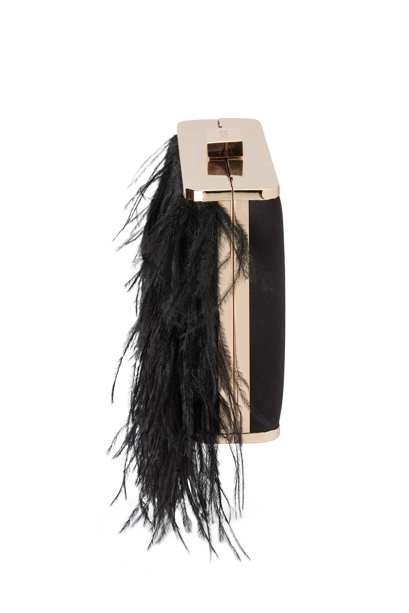 Estelle Black Feather Clutch sold by Blue Bungalow product image thumbnail 3