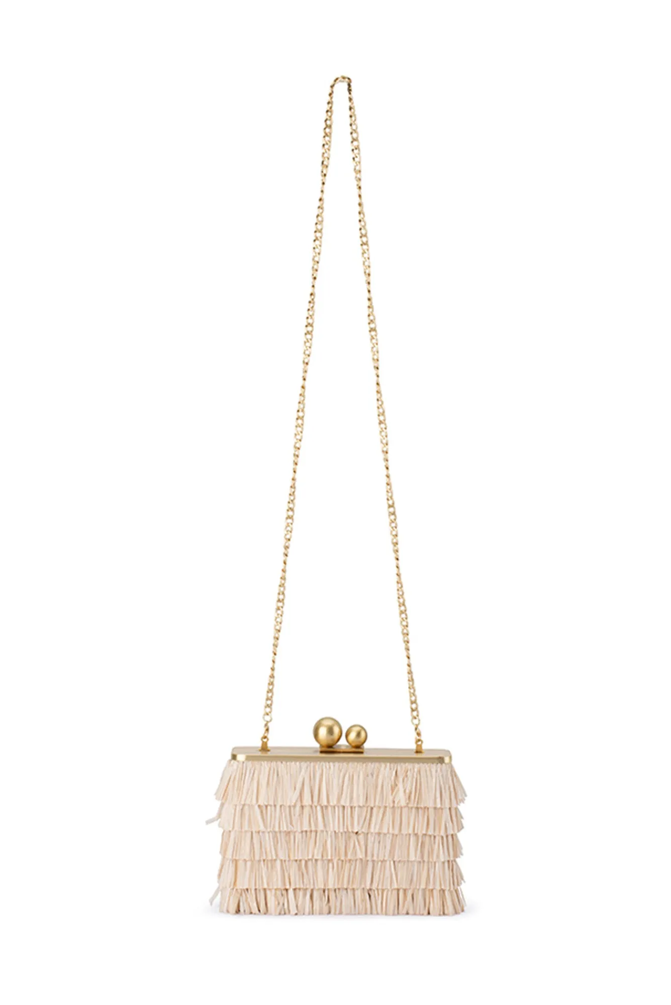 Carlita Nude Fringe Clutch sold by Blue Bungalow product image thumbnail 2