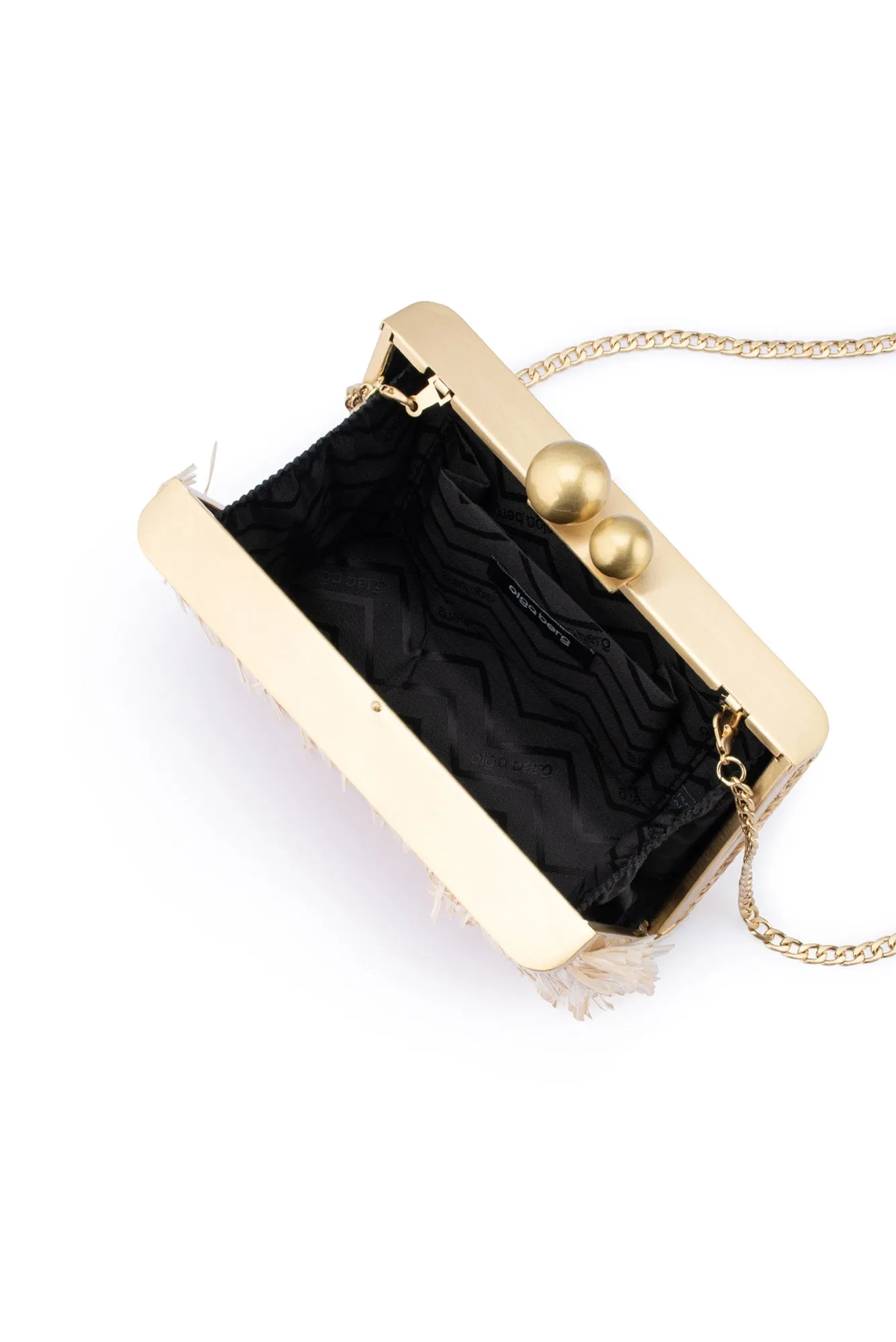 Carlita Nude Fringe Clutch sold by Blue Bungalow product image thumbnail 4