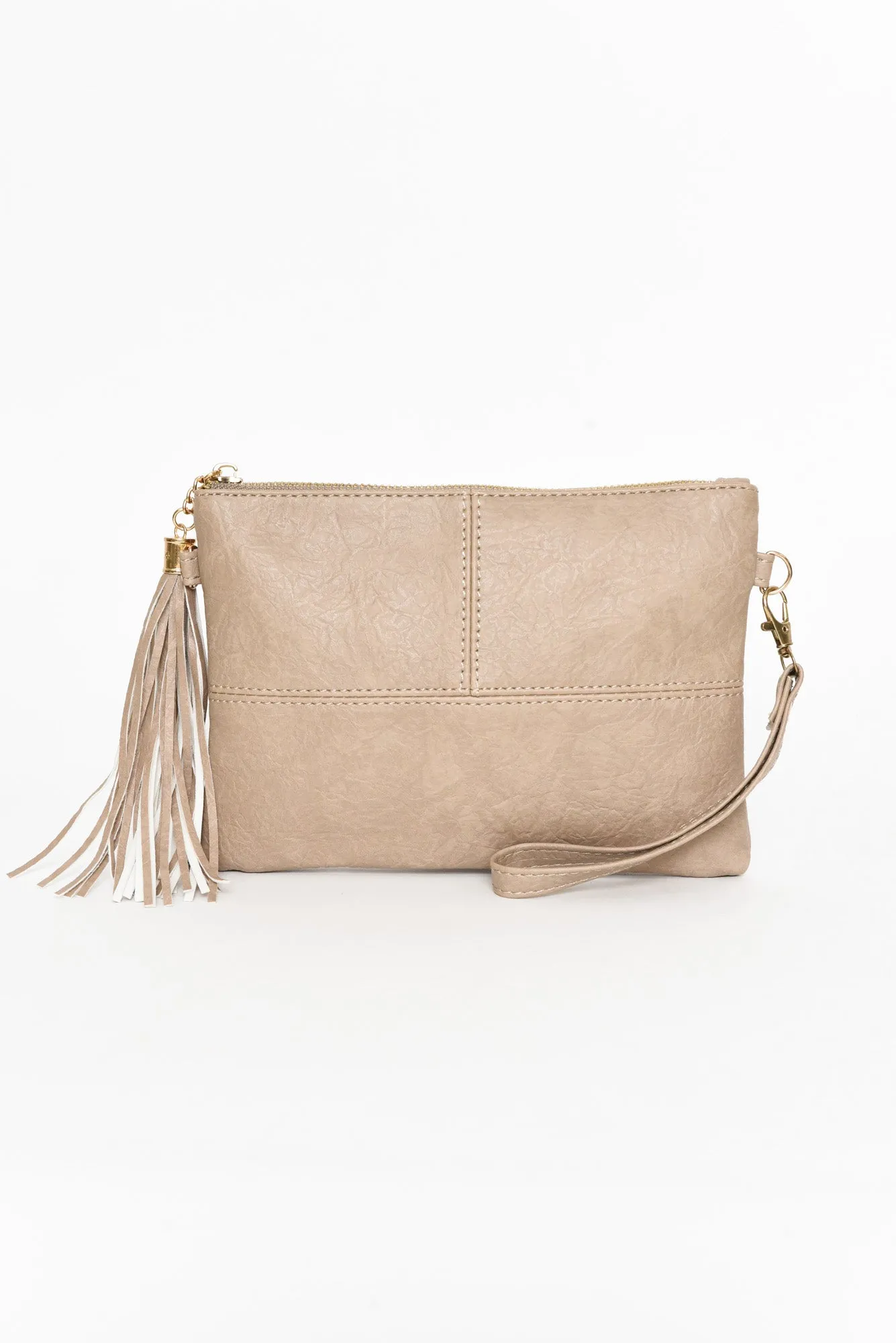 Brynn Stone Tassel Crossbody Bag sold by Blue Bungalow