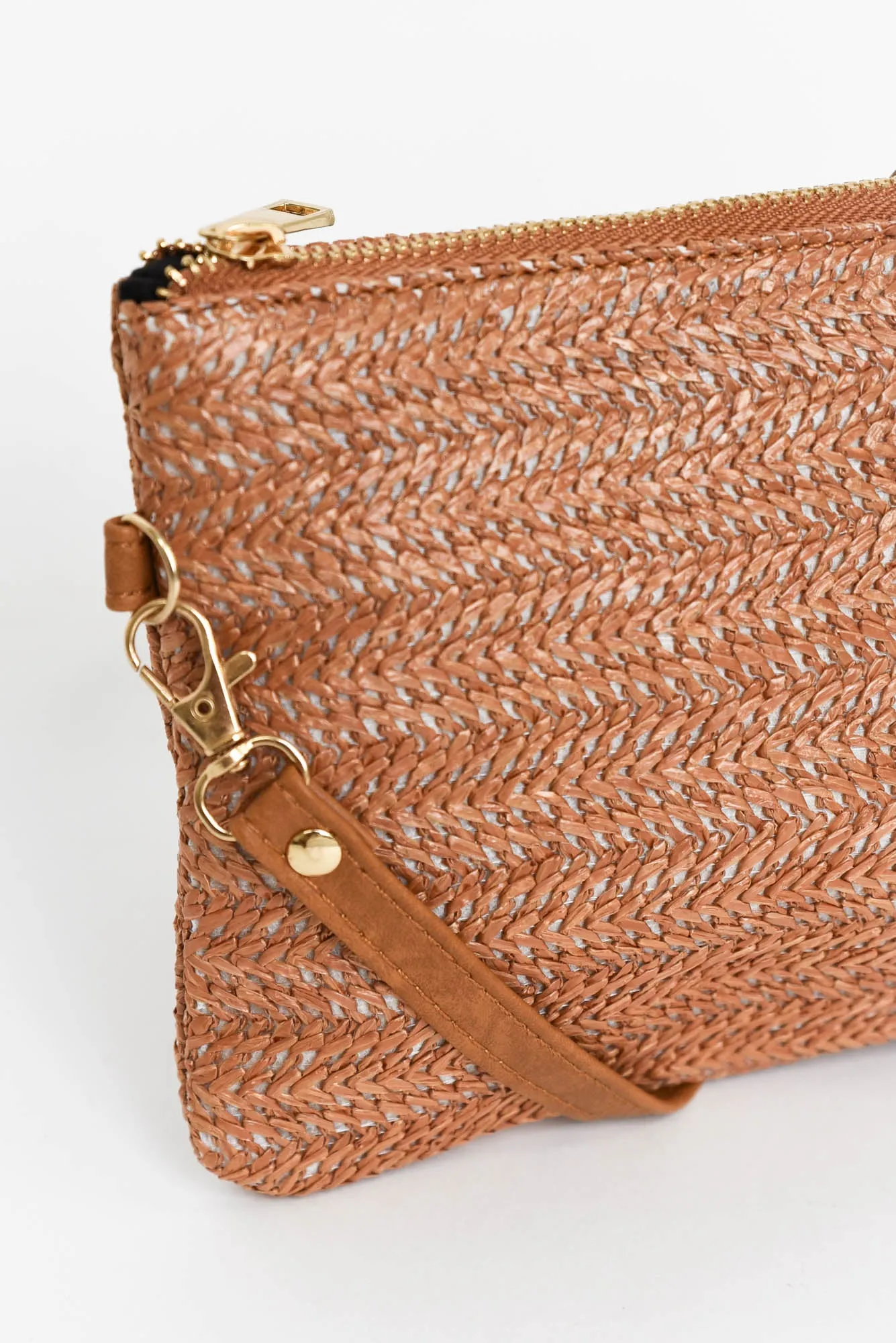 Zila Tan Woven Crossbody Bag sold by Blue Bungalow product image thumbnail 2