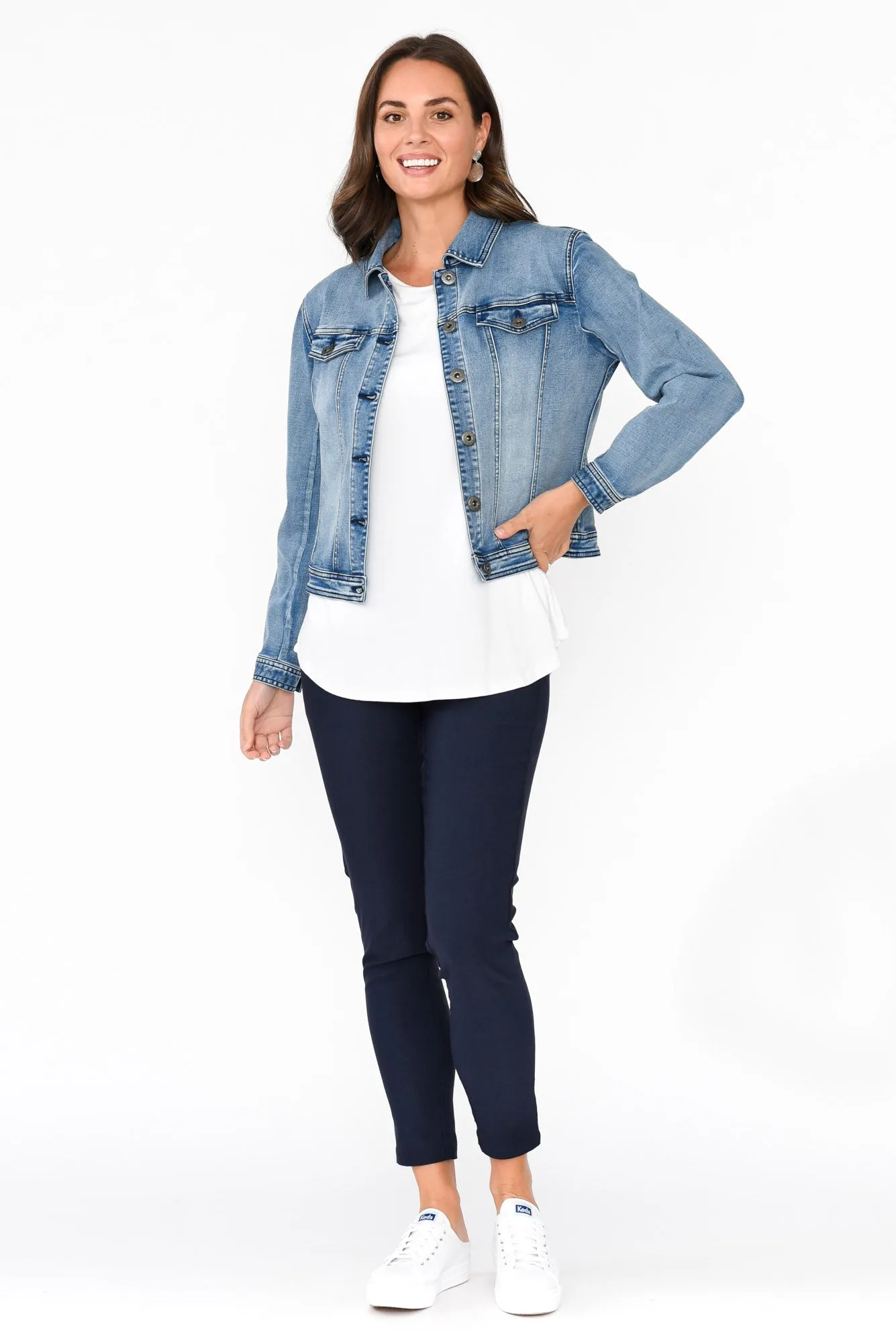 Camille Blue Denim Jacket sold by Blue Bungalow product image thumbnail 2