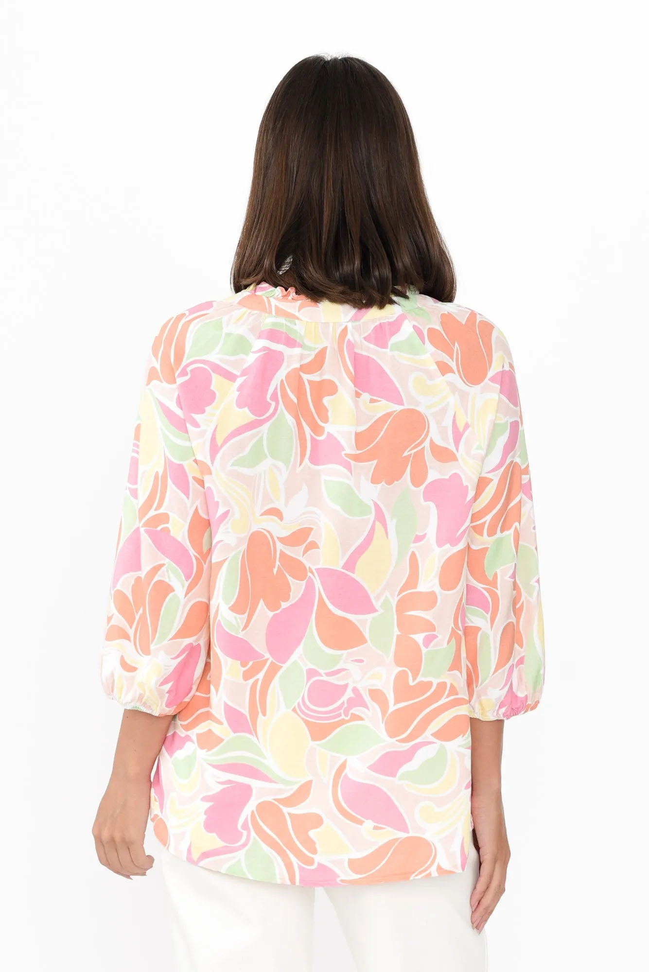 Daniella Orange Tropical Shirt sold by Blue Bungalow product image thumbnail 4
