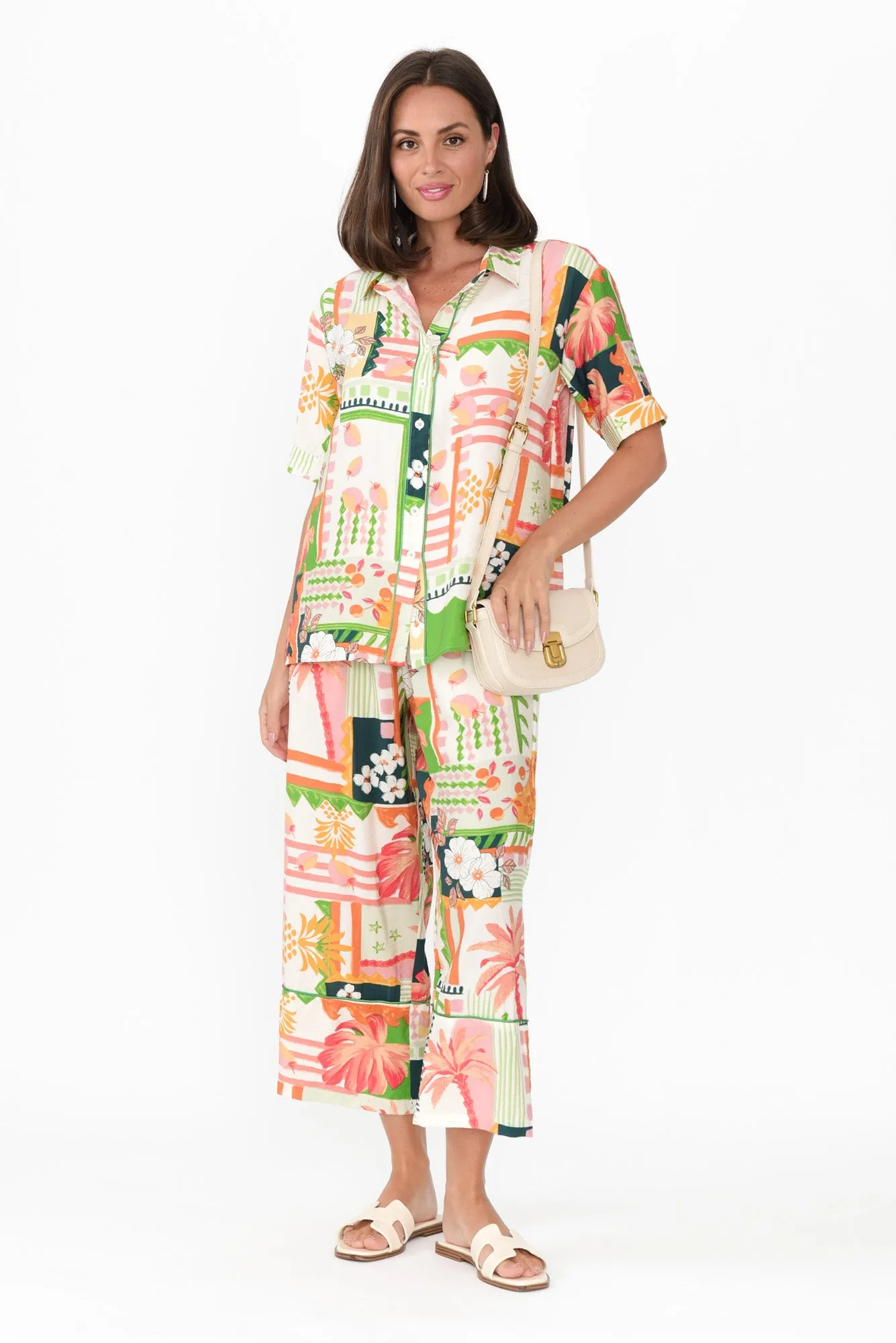 Cancun Green Tropical Shirt sold by Blue Bungalow product image thumbnail 2