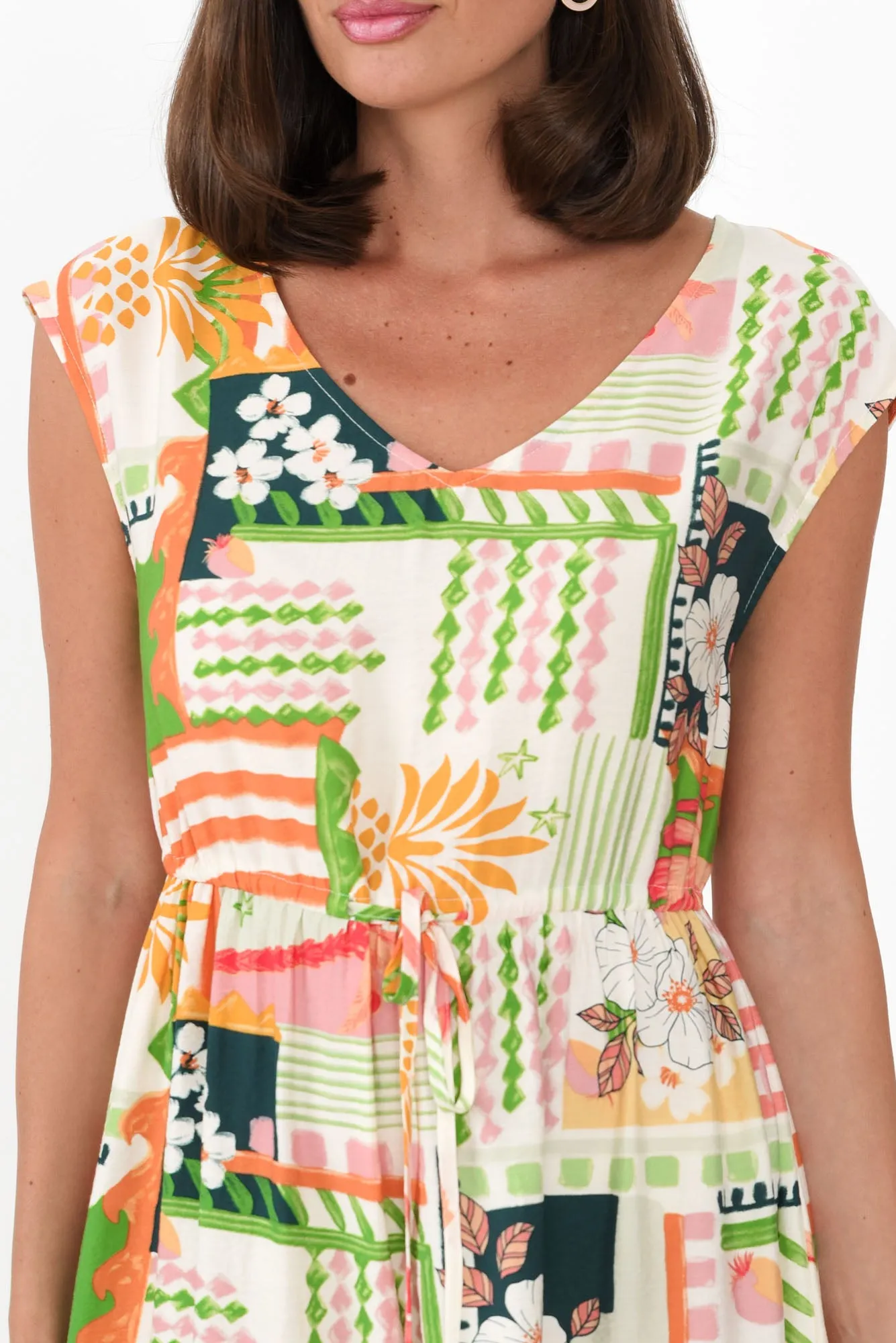 Priscilla Green Tropical Sleeveless Dress sold by Blue Bungalow product image thumbnail 5