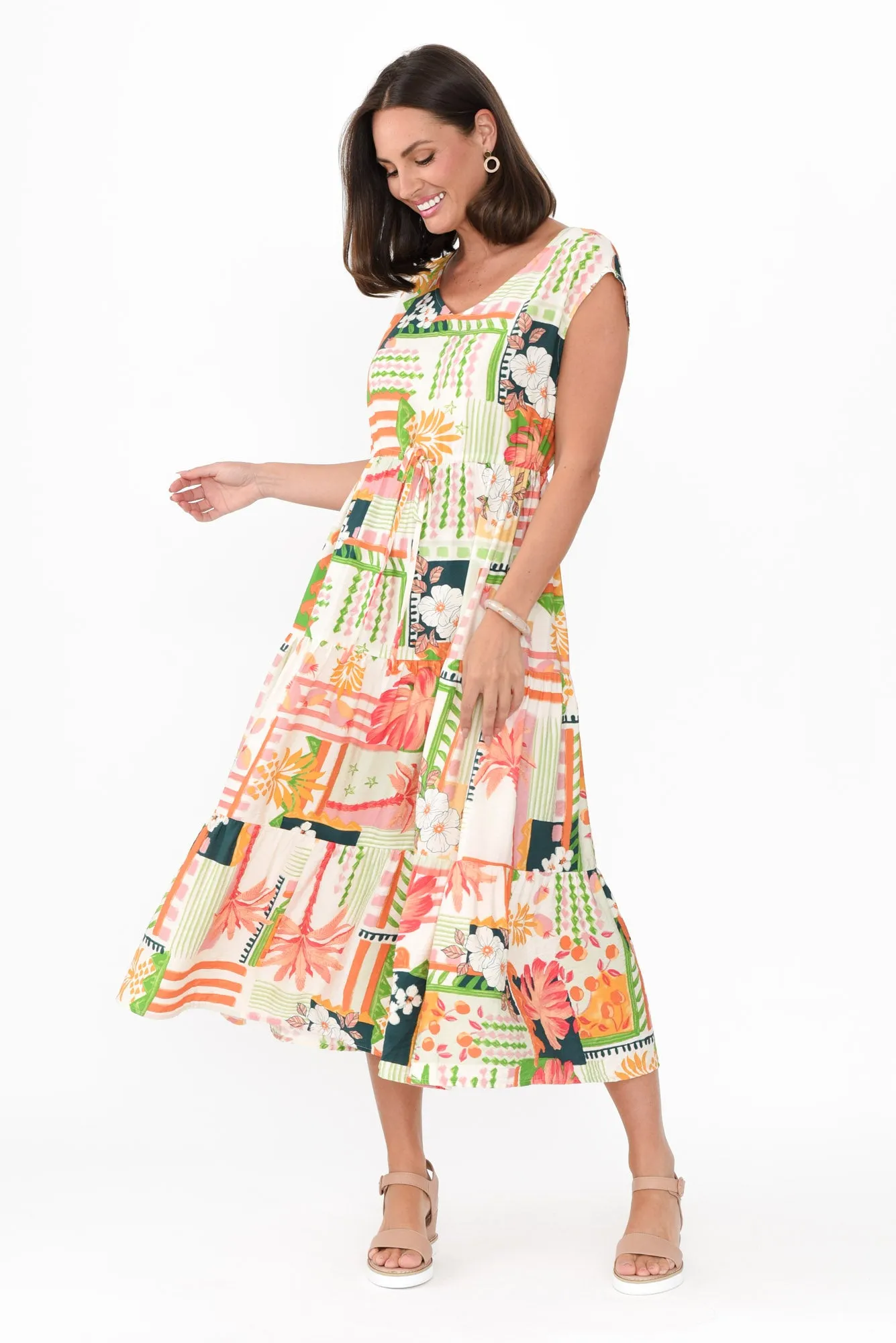 Priscilla Green Tropical Sleeveless Dress sold by Blue Bungalow product image thumbnail 2