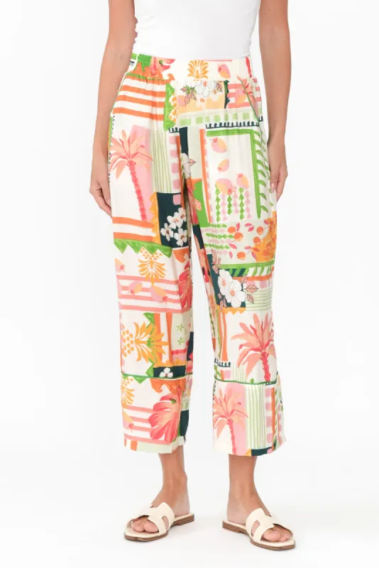 Paola Green Tropical Pants sold by Blue Bungalow