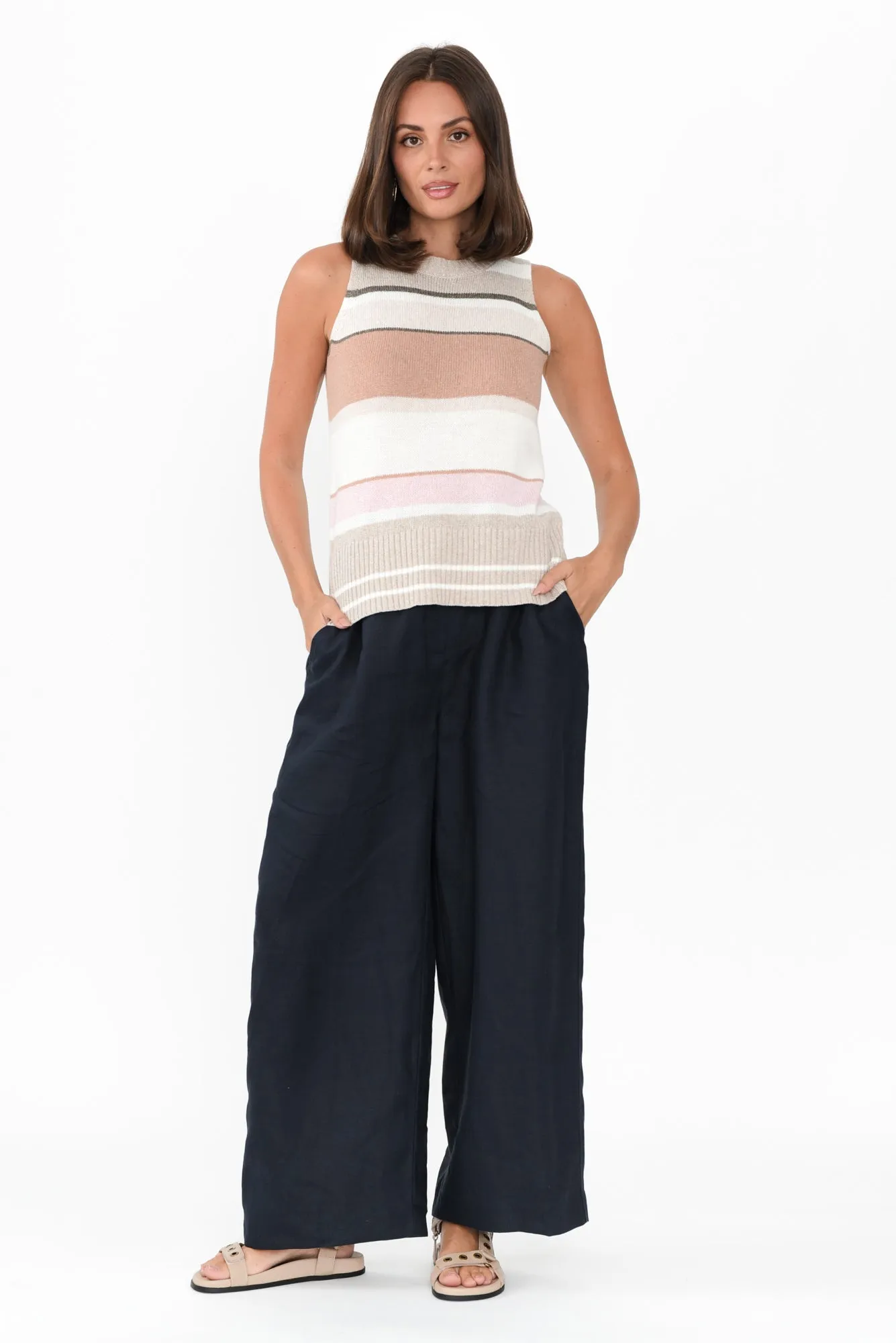 Estel Pink Splice Knit Tank sold by Blue Bungalow product image thumbnail 2