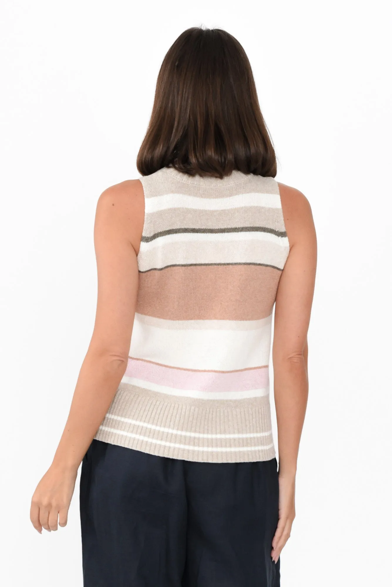 Estel Pink Splice Knit Tank sold by Blue Bungalow product image thumbnail 4
