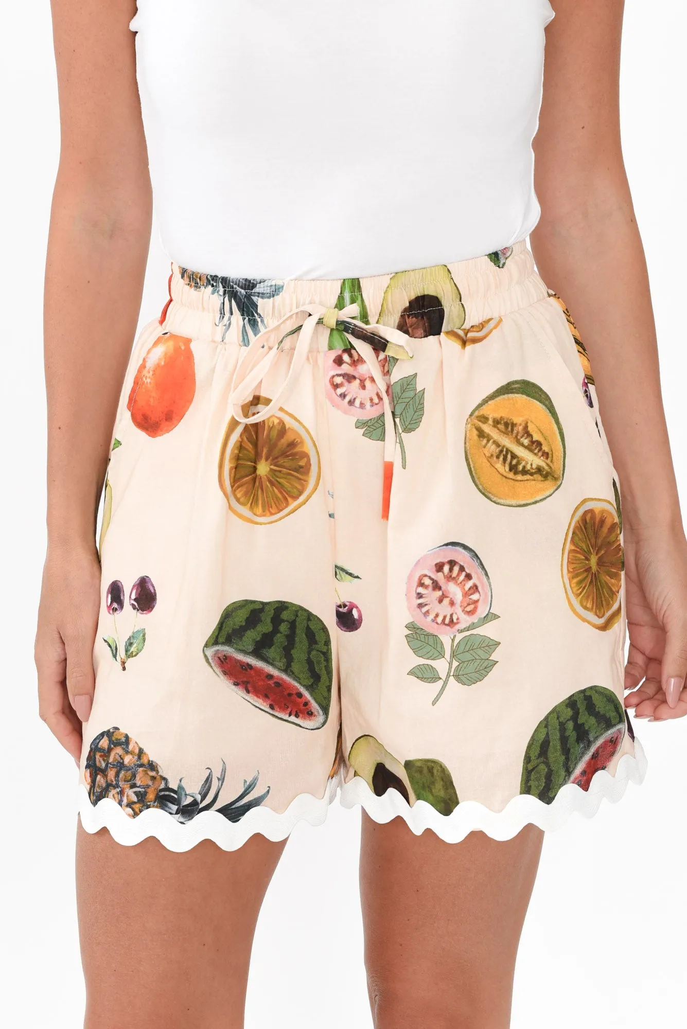 Henrik Blush Fruity Linen Cotton Shorts sold by Blue Bungalow product image thumbnail 5