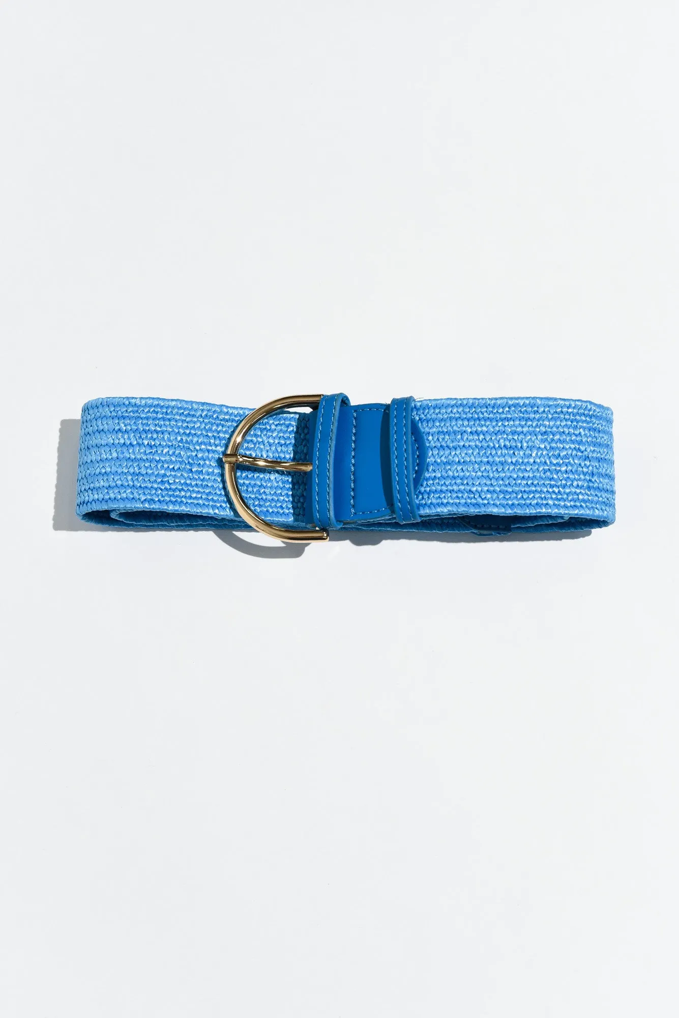 Elvie Blue Woven Stretch Belt sold by Blue Bungalow