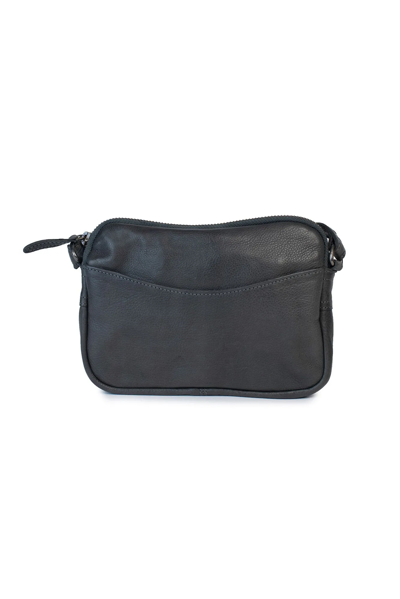 Emma Charcoal Leather Crossbody Bag sold by Blue Bungalow