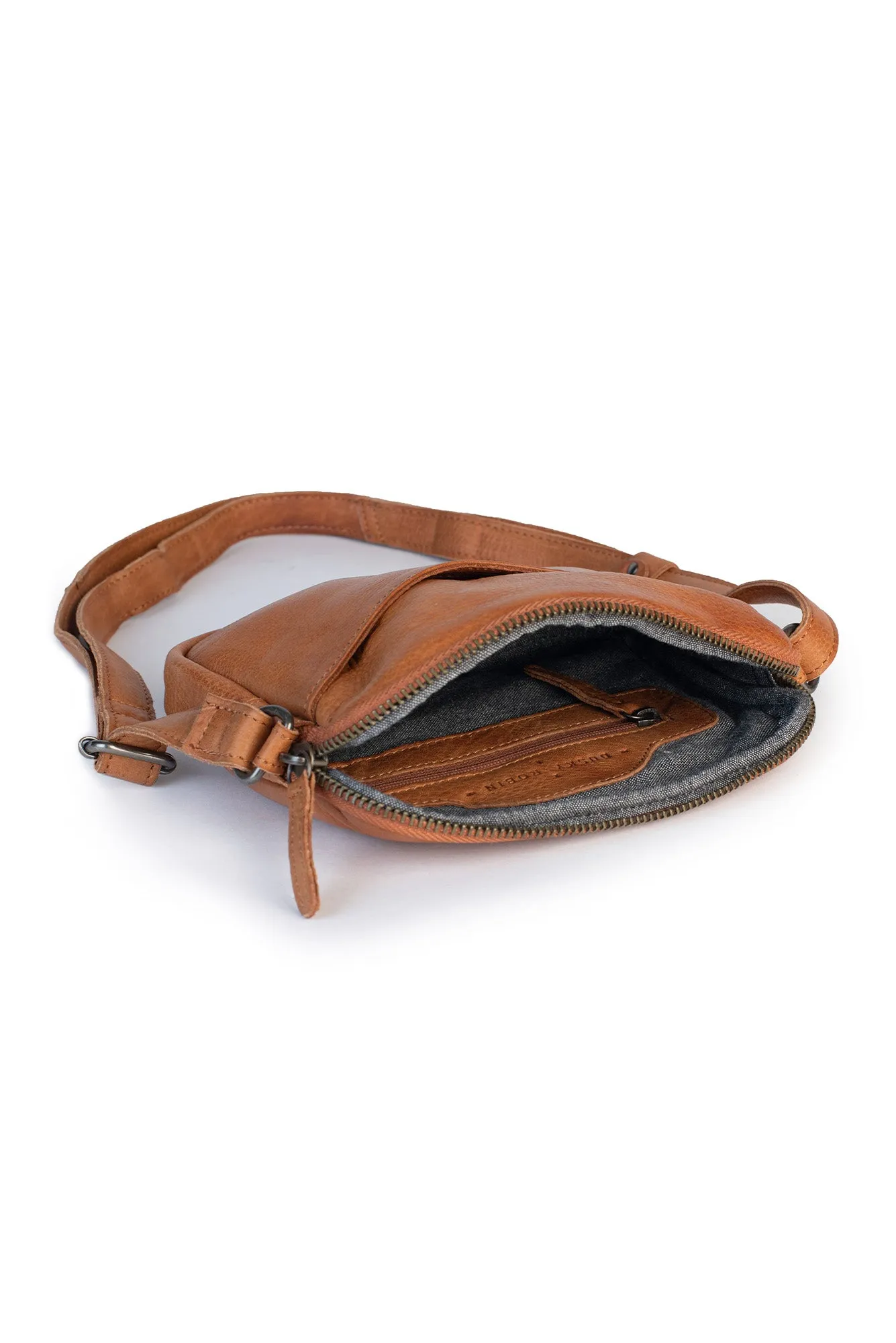 Emma Tan Leather Crossbody Bag sold by Blue Bungalow product image thumbnail 2