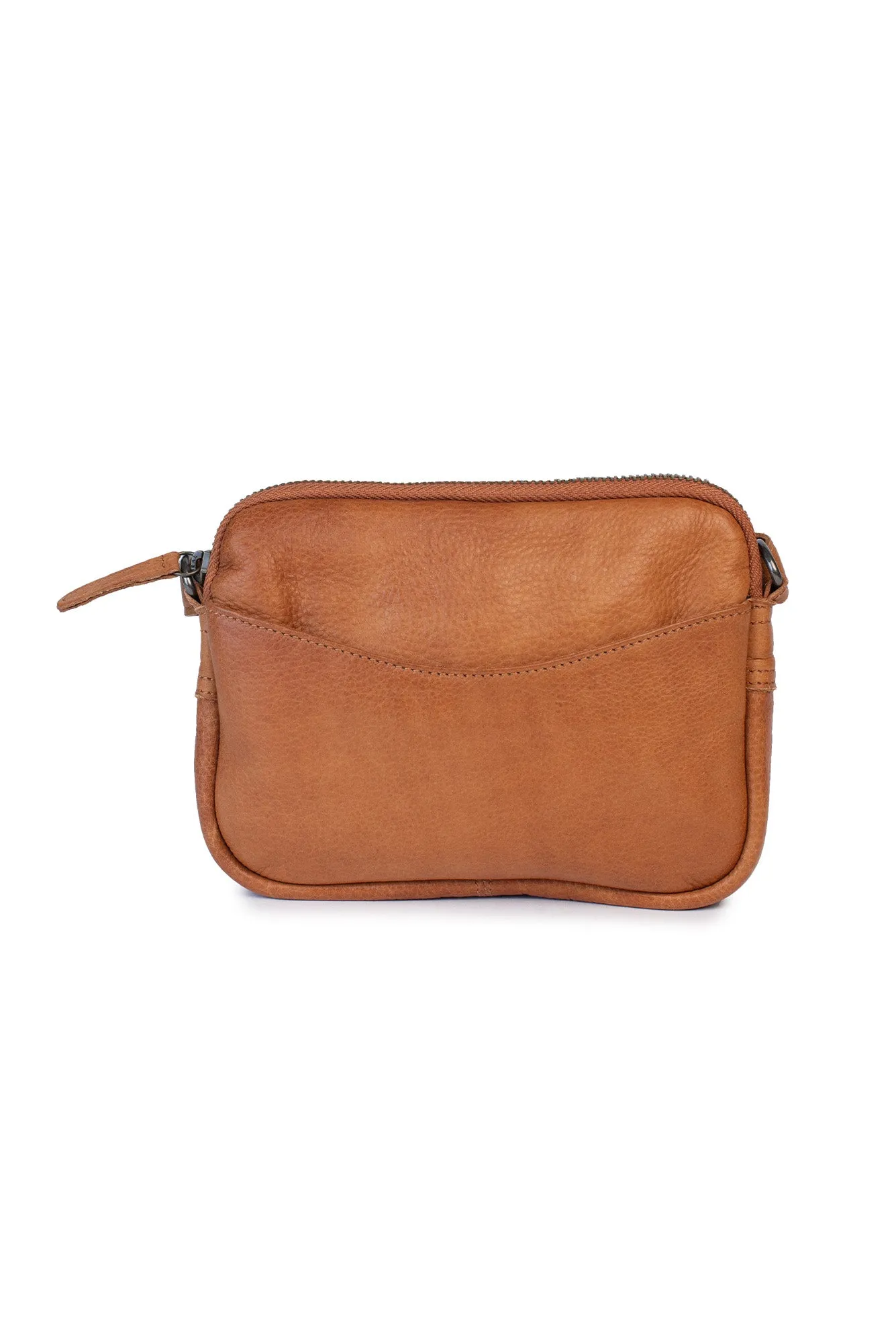 Emma Tan Leather Crossbody Bag sold by Blue Bungalow