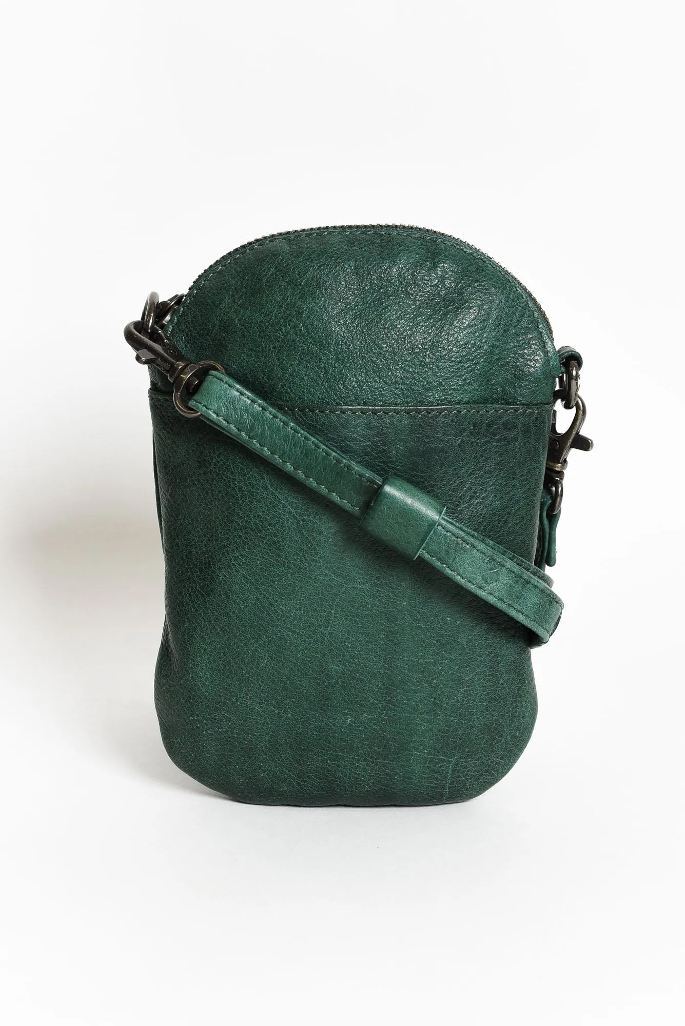Bobbi Dark Green Leather Crossbody Bag sold by Blue Bungalow