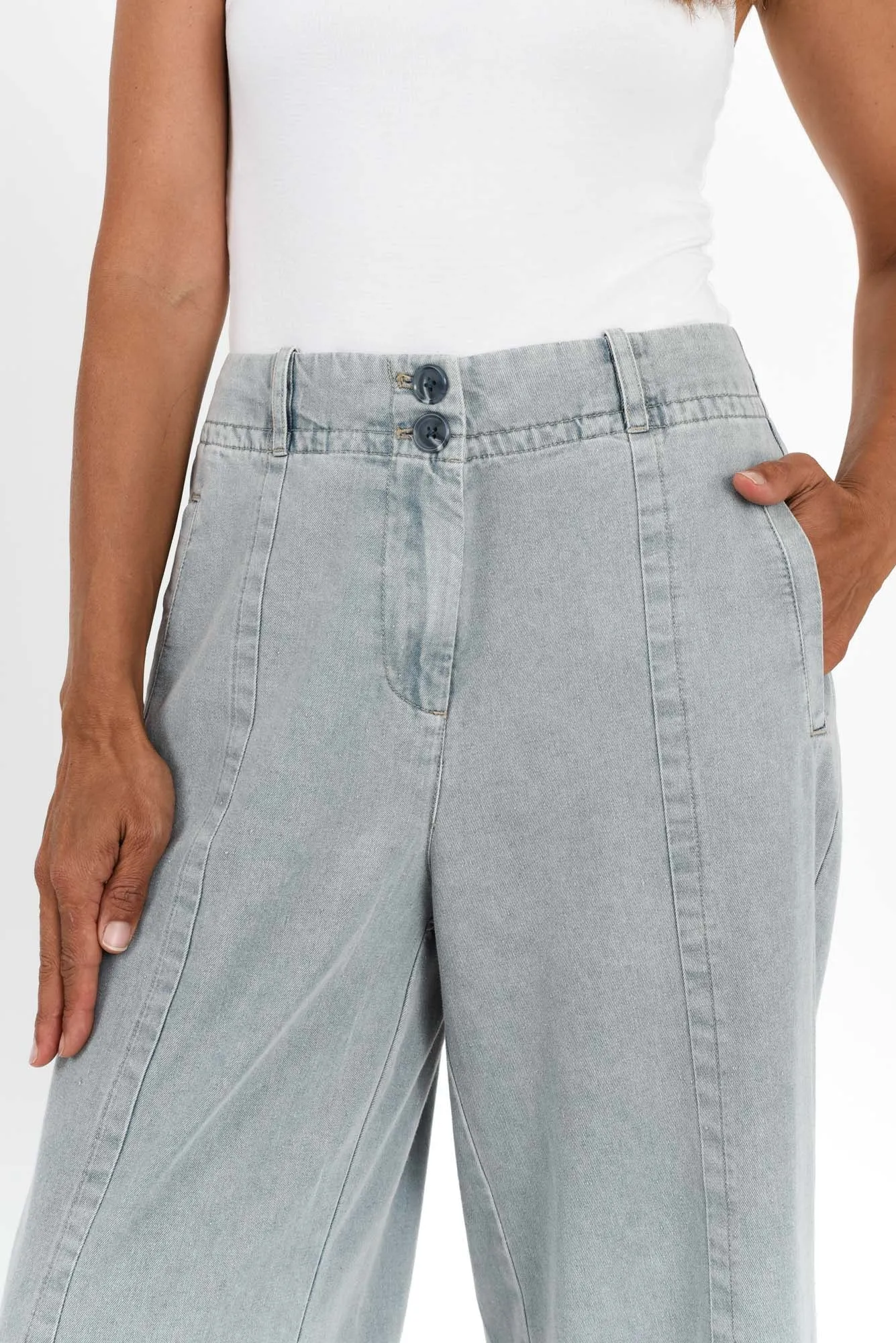 Miley Blue Denim Pants sold by Blue Bungalow product image thumbnail 3