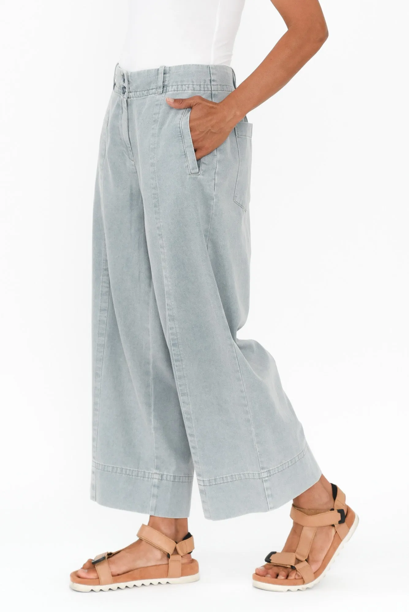 Miley Blue Denim Pants sold by Blue Bungalow product image thumbnail 4