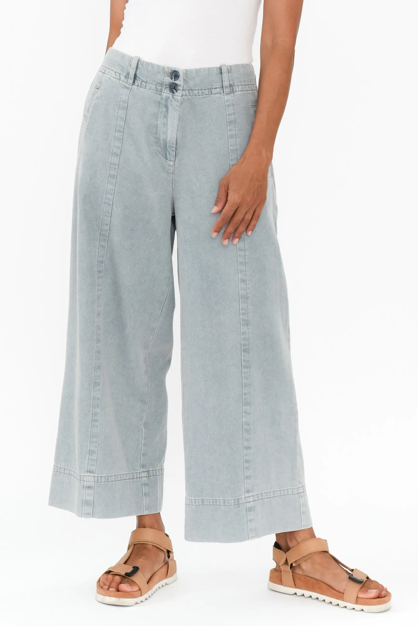 Miley Blue Denim Pants sold by Blue Bungalow