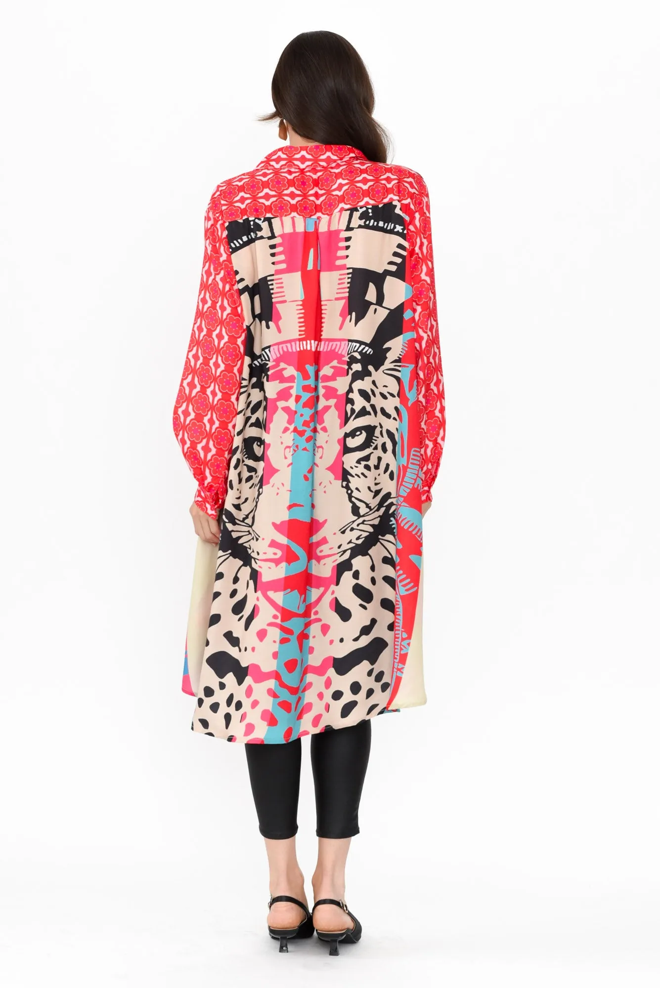 Samantha Pink Leopard Tunic sold by Blue Bungalow product image thumbnail 2