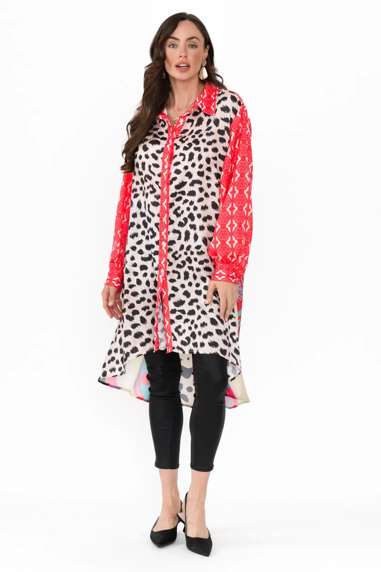 Samantha Pink Leopard Tunic sold by Blue Bungalow product image thumbnail 5