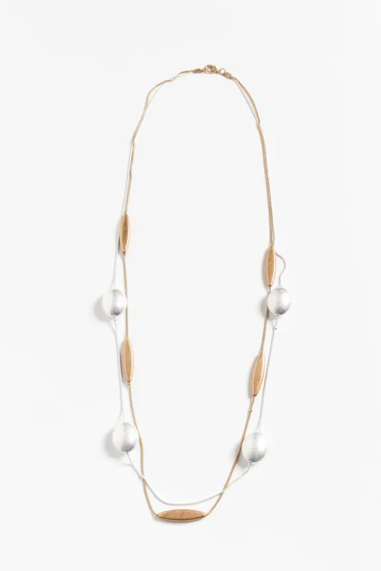 Kailani Metallic Bead Necklace sold by Blue Bungalow