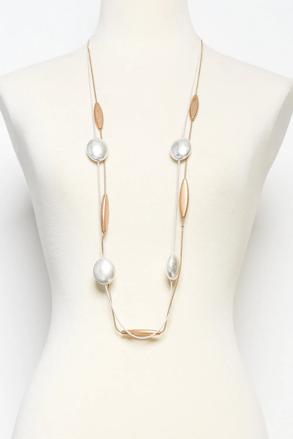 Kailani Metallic Bead Necklace sold by Blue Bungalow product image thumbnail 2