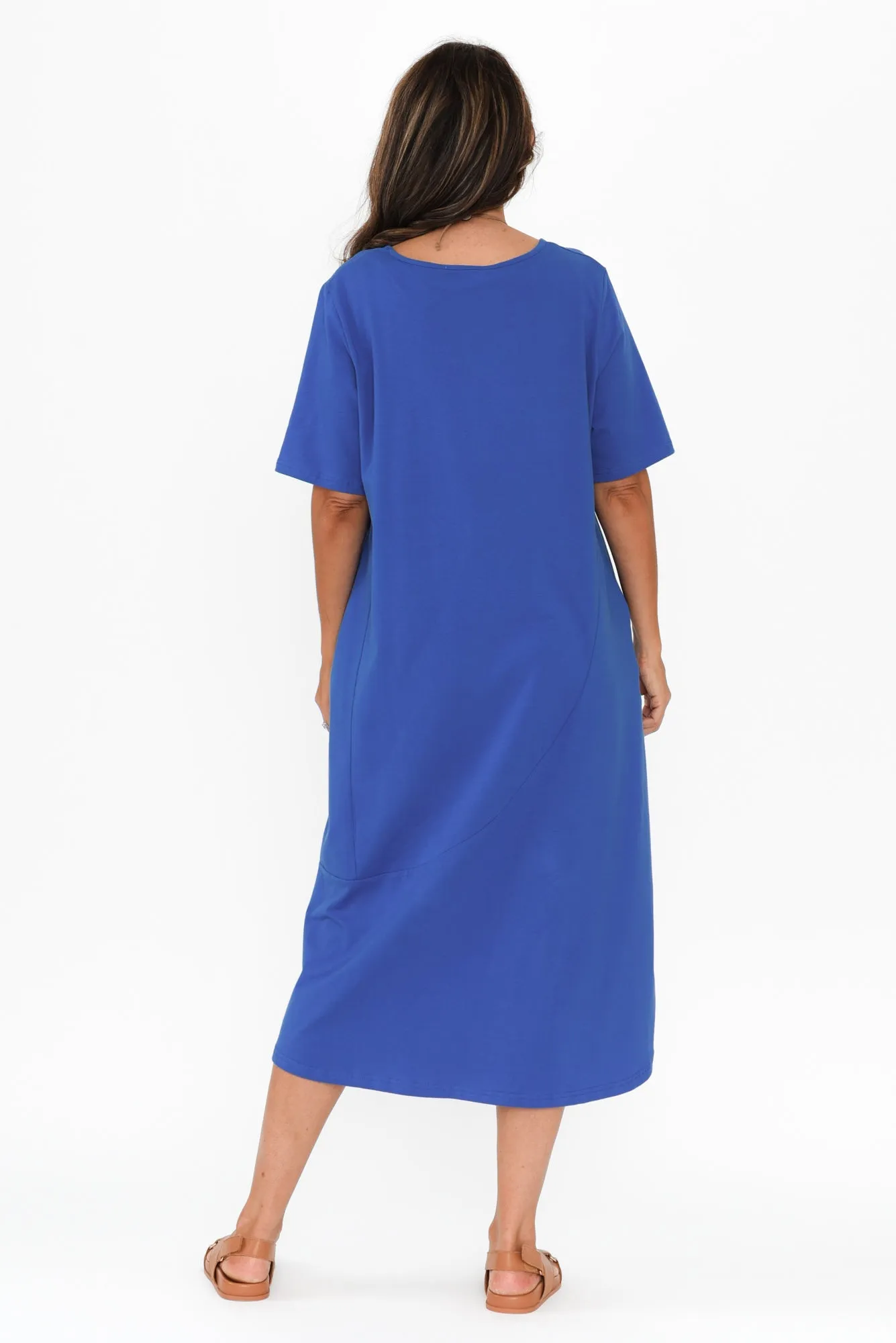 Bronte Cobalt Cotton Tee Dress sold by Blue Bungalow product image thumbnail 4