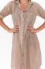 Hailey Taupe Cotton Button Kaftan sold by Blue Bungalow