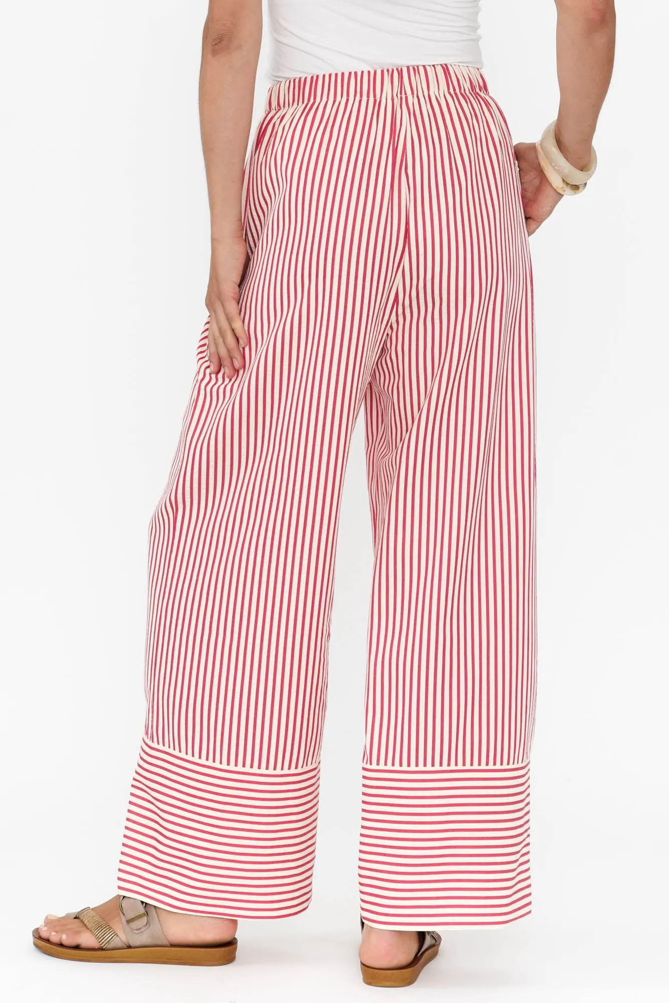 Portia Red Stripe Drawstring Pants sold by Blue Bungalow product image thumbnail 4