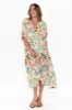 Rima Green Floral Midi Dress sold by Blue Bungalow