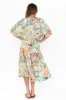 Rima Green Floral Midi Dress sold by Blue Bungalow