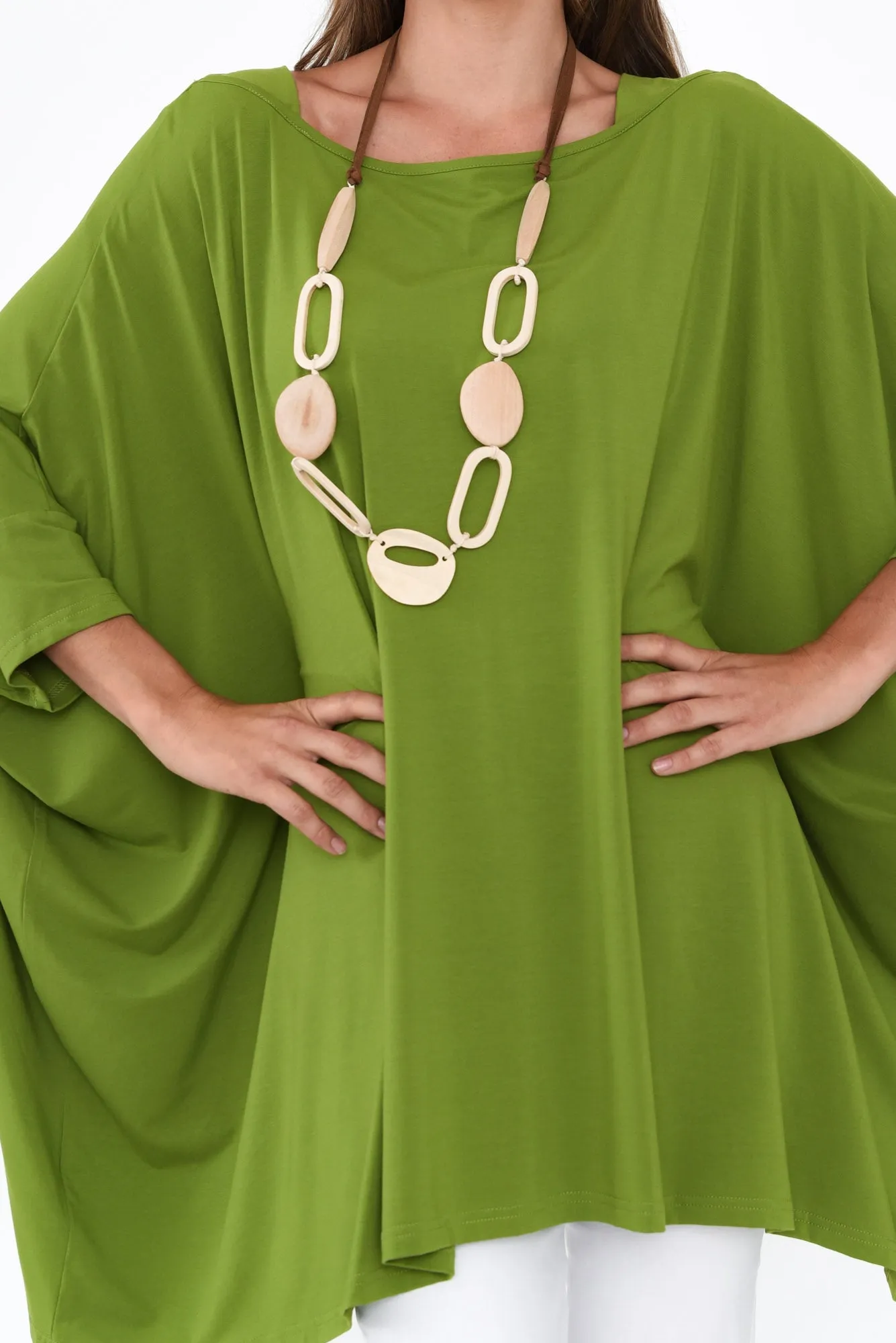 Kelsier Green Bamboo Batwing Top sold by Blue Bungalow product image thumbnail 5