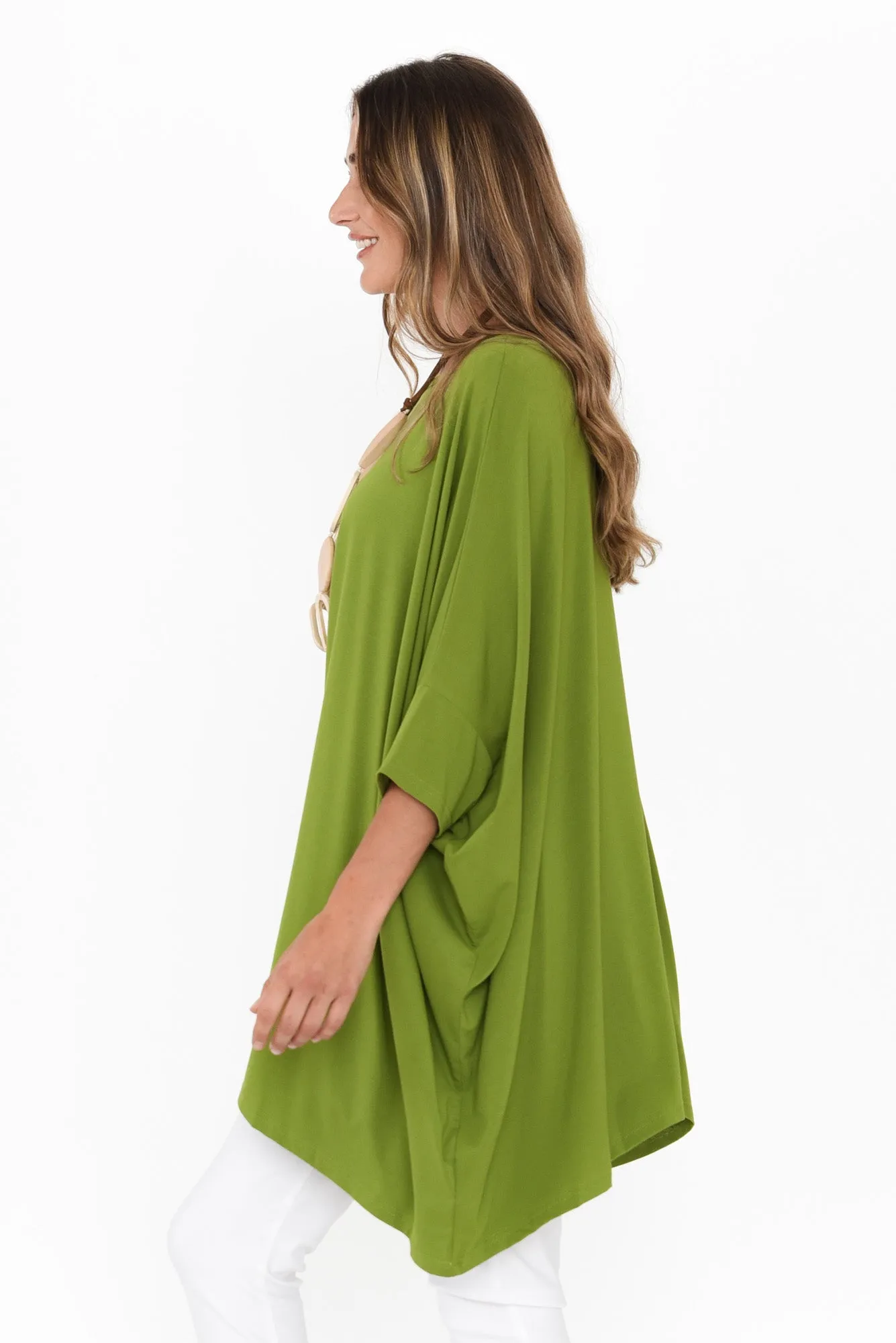 Kelsier Green Bamboo Batwing Top sold by Blue Bungalow product image thumbnail 3