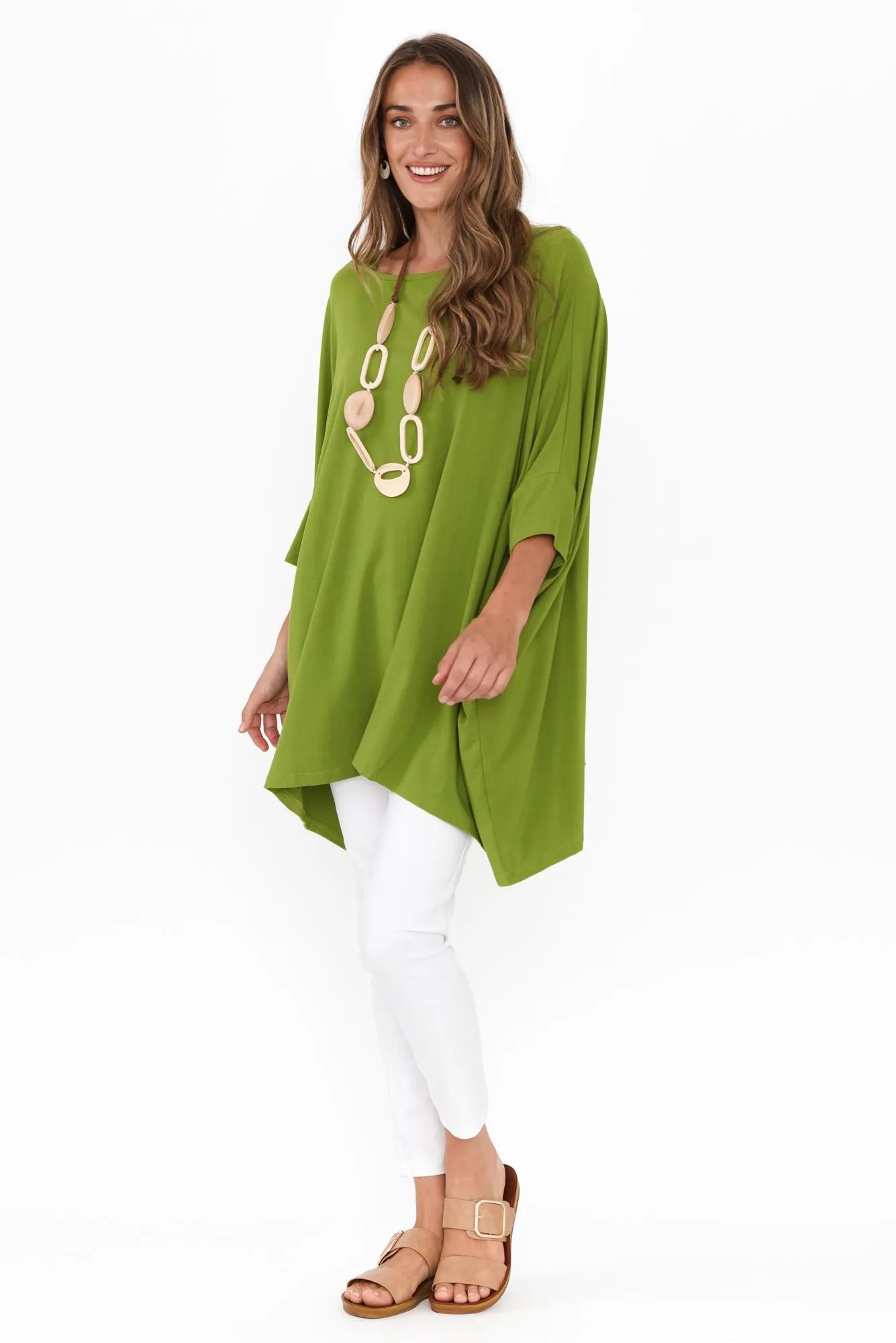 Kelsier Green Bamboo Batwing Top sold by Blue Bungalow product image thumbnail 2