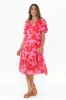 Cecca Pink Floral Cotton Tier Dress sold by Blue Bungalow