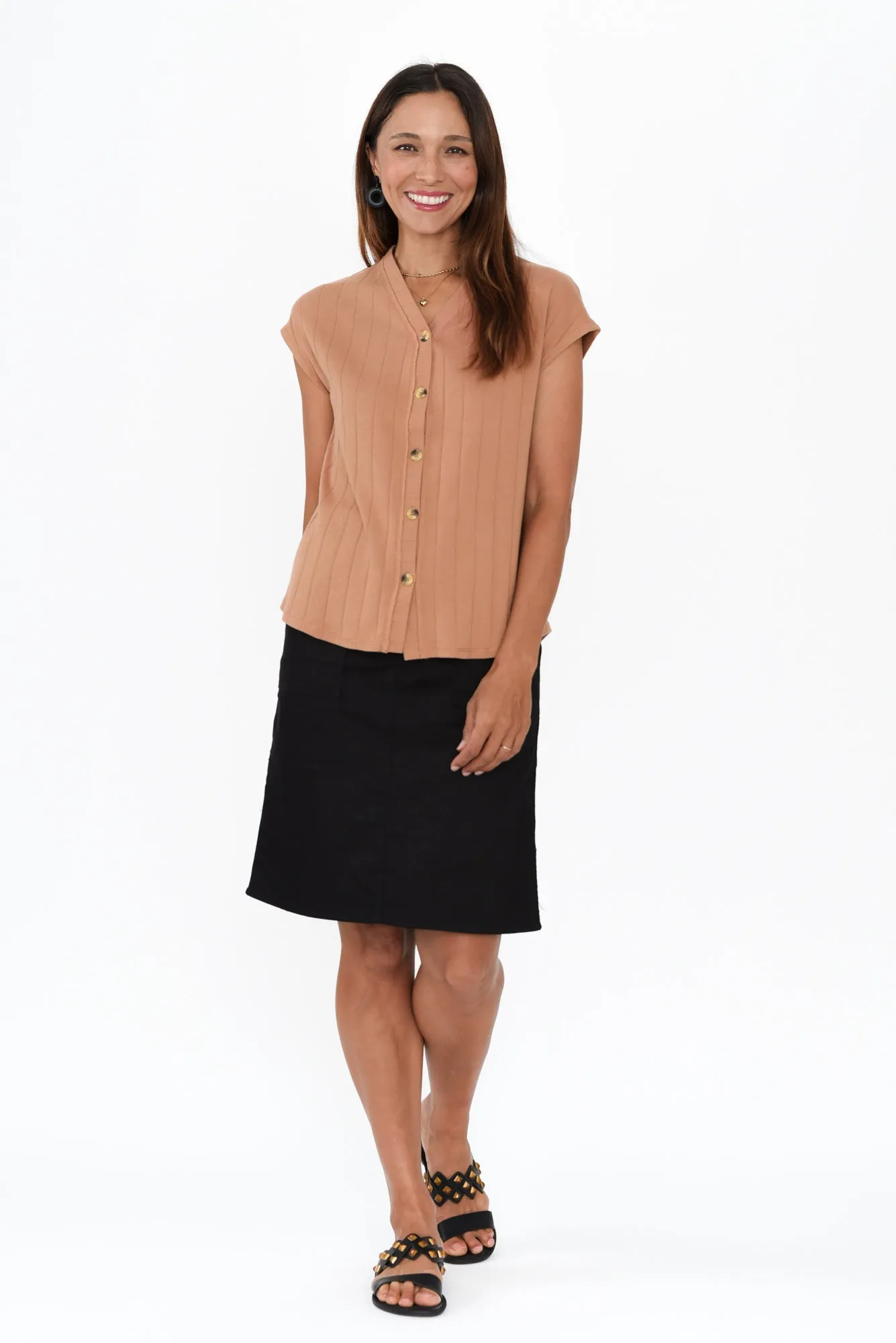 Abigail Black Drawstring Skirt sold by Blue Bungalow product image thumbnail 2