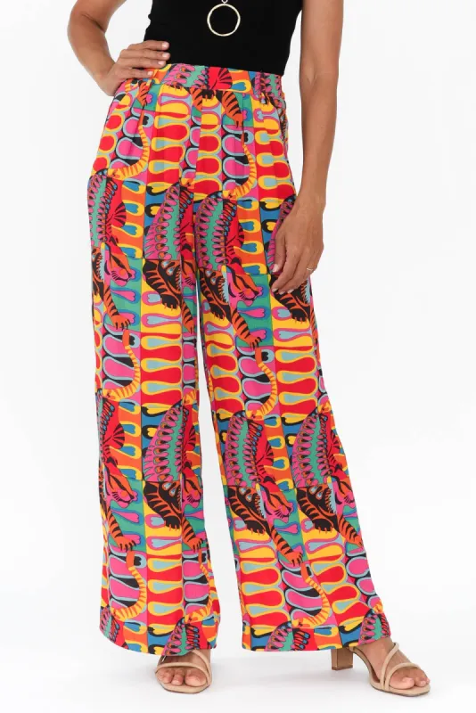 Lady Godiva Pink Abstract Pants sold by Blue Bungalow