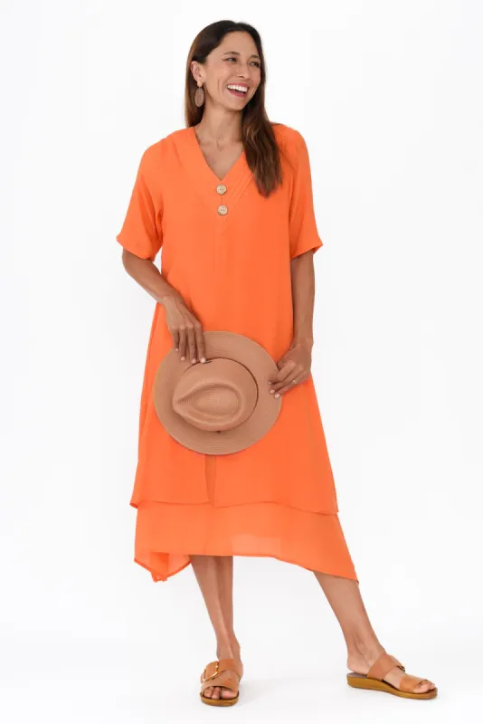 Nala Orange Layers Dress sold by Blue Bungalow