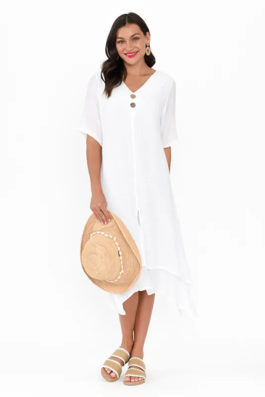 Nala White Layers Dress sold by Blue Bungalow