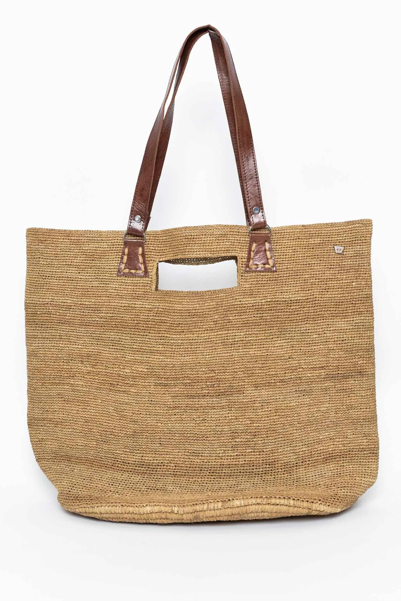 Soa Tan Raffia Shoulder Bag sold by Blue Bungalow