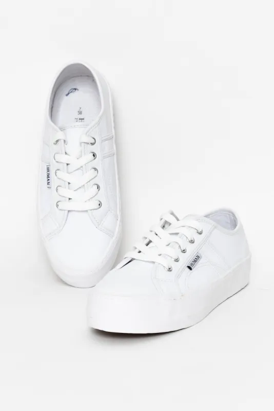 Cass White Leather Sneaker sold by Blue Bungalow