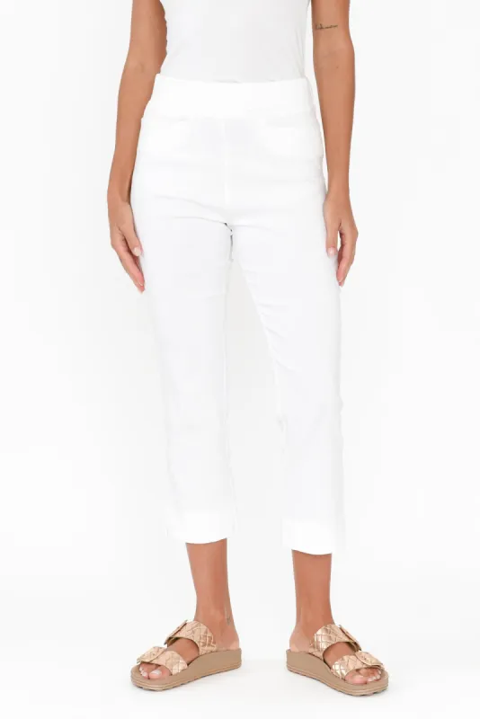 Paula White Stretch Cropped Pants sold by Blue Bungalow