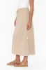 Travel Beige Cotton Maxi Skirt sold by Blue Bungalow