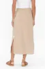 Travel Beige Cotton Maxi Skirt sold by Blue Bungalow