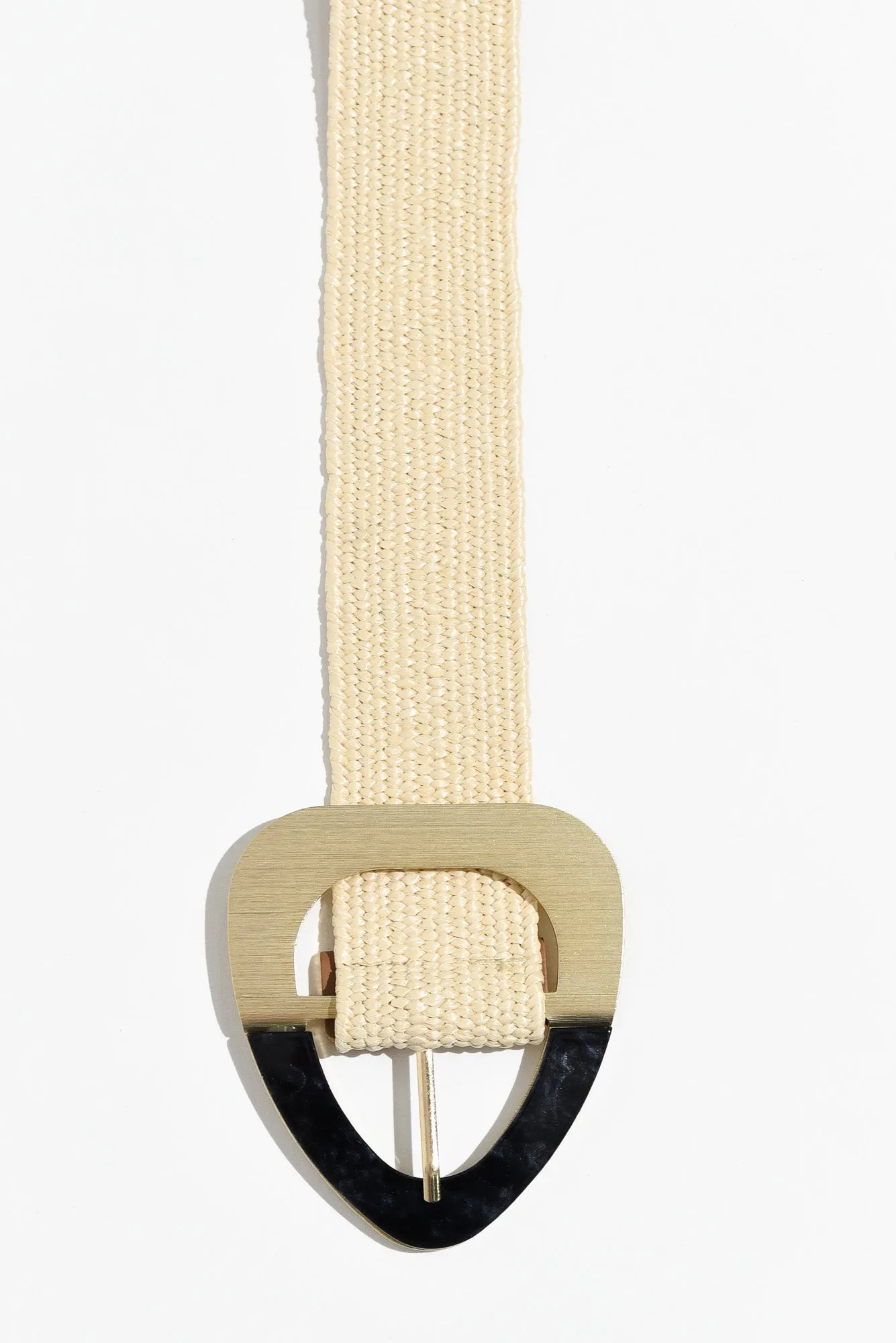 Corten Beige Contrast Buckle Woven Belt sold by Blue Bungalow product image thumbnail 2