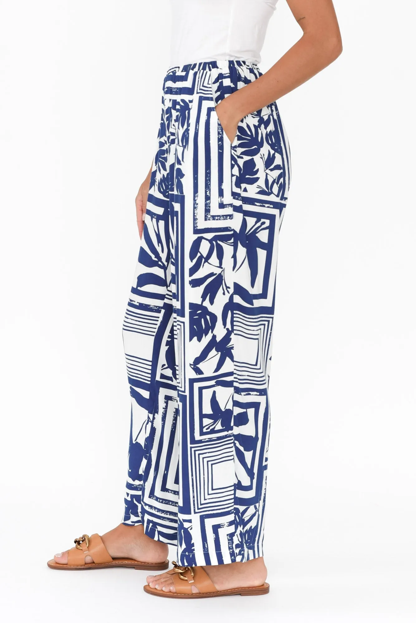 Ola Blue Tile Pants sold by Blue Bungalow product image thumbnail 3