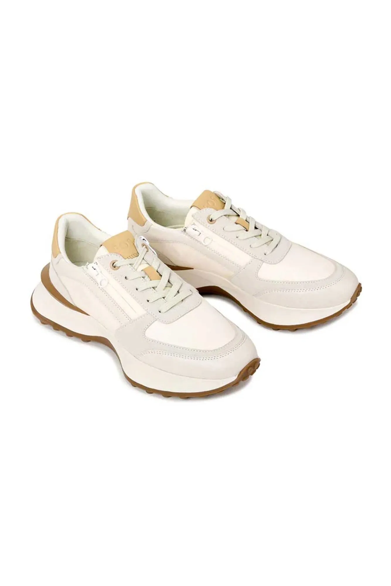 Blithe Cream Leather Sneaker sold by Blue Bungalow