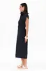 Gail Navy Cotton Belted Dress sold by Blue Bungalow