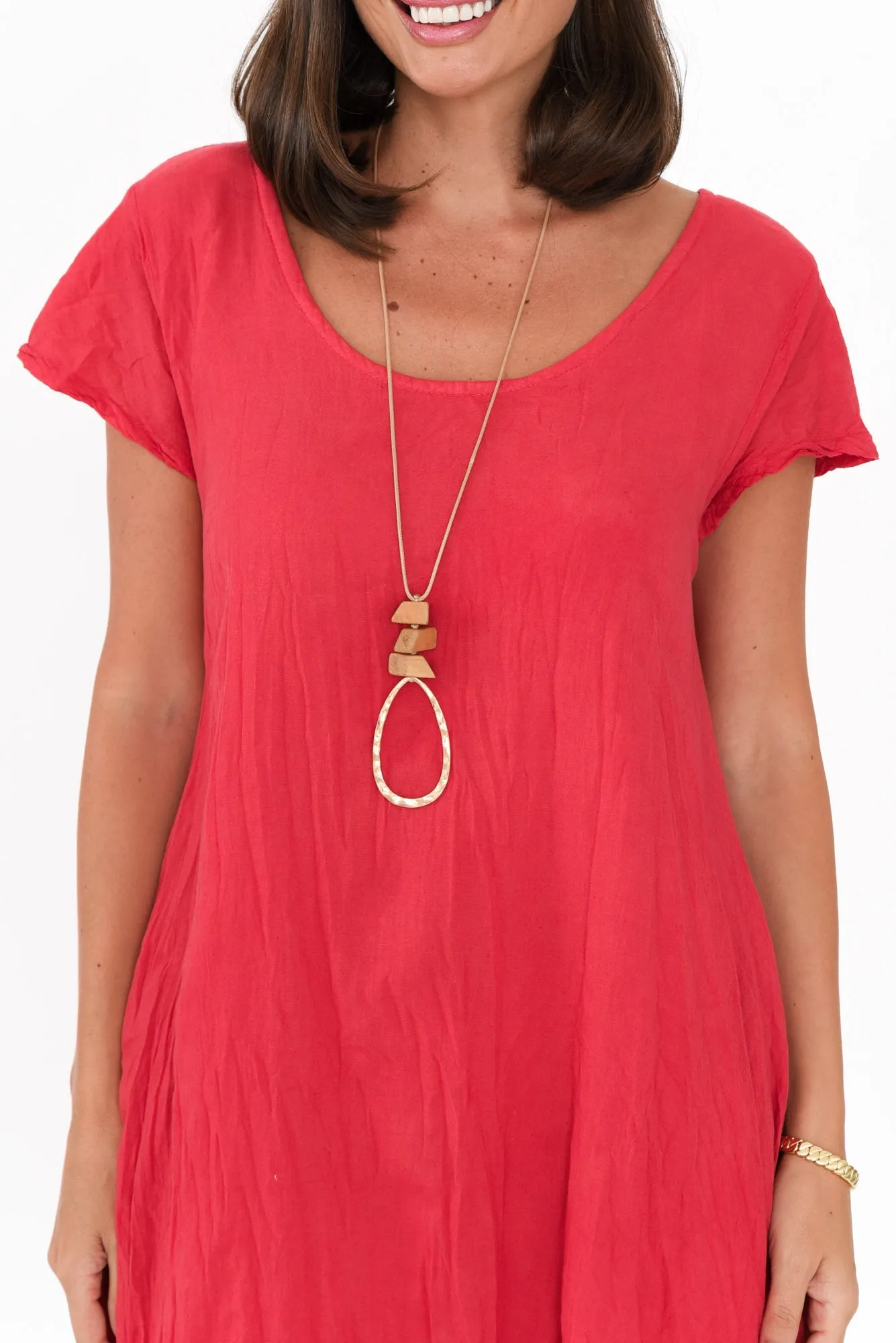 Lauren Berry Crinkle Cotton Dress sold by Blue Bungalow product image thumbnail 5